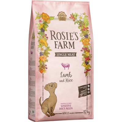 Rosie's Farm Single Meat Adult jehněčí s rýží 12 kg