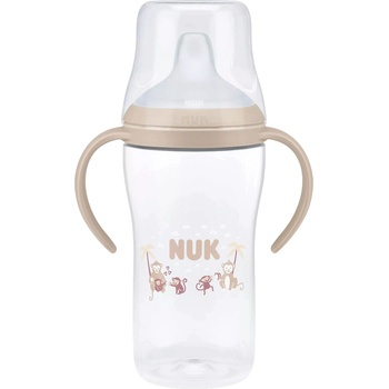 Nuk Шише NUK Perfect Match - С накрайник за сок, TC, РР, 260 ml, маймуна, бежово (10216313)