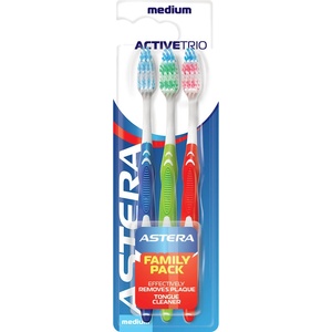 Astera Четки за зъби Active Trio, Medium, 3 броя