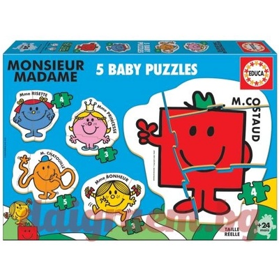 Educa Пъзел educa baby 19400 - 19 части - Мосю Мадам (edu19400)