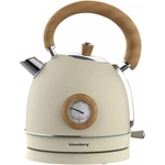 Klausberg Електрическа кана с термометър Klausberg KB 7906, 2200W, 1.8 л, Индикатор за нивото на водата, Защита от прегряване, Крема (9999KB7906) - technomall Електрически кани