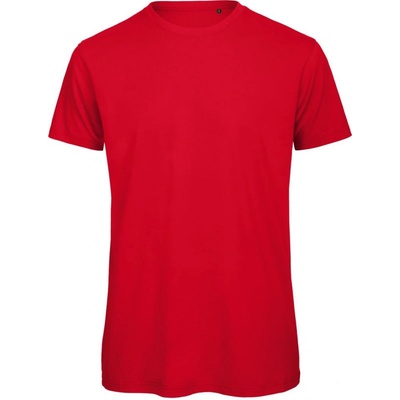B&C tričko Inspire T medium fit z bio bavlny krátký rukáv pánské červené