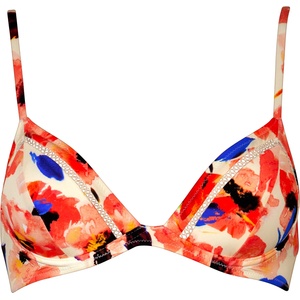 Watercult Дамско бикини горнище Watercult Women's Bloom Sentiment Bikini Top 7501 Bikini top - Poppy Cream - размер 36 (150-2482-0116)