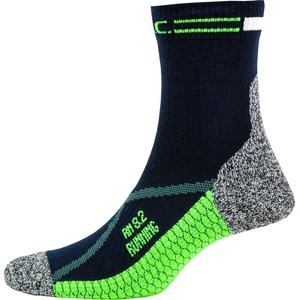 P. A. C P. A. C. Дамски чорапи за бягане P. A. C. Women's RN 8.2 Running Reflective Merino Running socks - Navy / Neon Yellow - размер 35-37 (EU) (207-2278-0111)