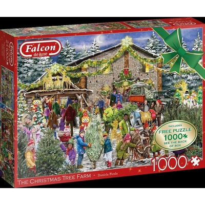 Jumbo Games Falcon The Christmas Tree Farm skládačka 11394 1000 dílků