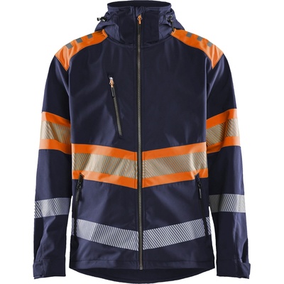 Blåkläder AB 4494 Hi-Vis Softshell Jacket Námornická modr/oranžová