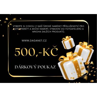 Darčekový poukaz pre milovníkov fotografovania a videa v hodnote 500 Kč