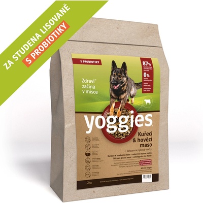 Yoggies granule lisované za studena s probiotiky Kuřecí & hovězí maso 90 g