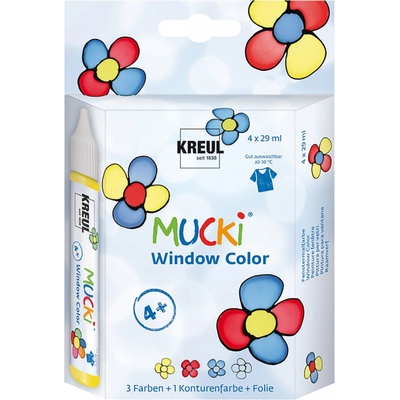 Sada Farba na sklo MUCKI WINDOW COLOR 29 ml v tube 4 farby
