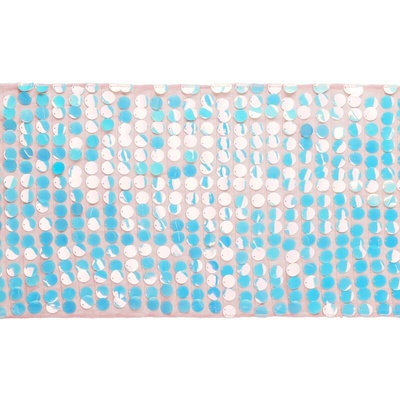 Flitrový běhoun DUHOVÝ, 210x30 cm