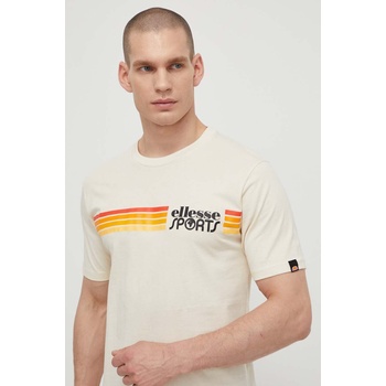 Ellesse Памучна тениска Ellesse Sorranta T-Shirt в бежово с апликация SHV20128 (SHV20128)