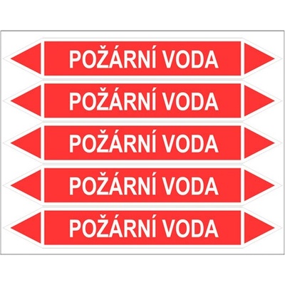 Značení potrubí, požární voda PZG 008529