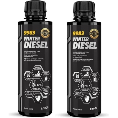 MANNOL 2бр X 250мл Добавка за дизел MANNOL Winter Diesel (MN 9983 500ml)