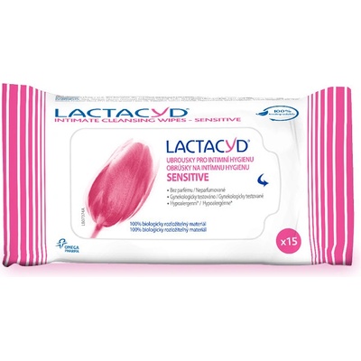 Lactacyd Intimate Cleansing Wipes Sensitive 15 pcs