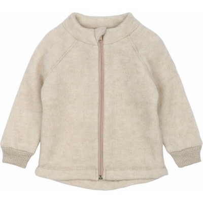 Mikk-Line detská mikina z merino vlny Melange Offwhite 50002B