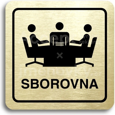 ACCEPT Piktogram sborovna - zlatá tabulka - černý tisk