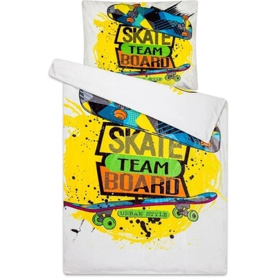 Svitap Obliečky z mikrovlákna mikroflanel Skate Potlač 140x200 70x90