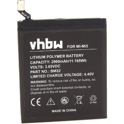 VHBW Батерия за Xiaomi Mi 5 / Mi 5 Pro / Mi 5 Gold, 2900 mAh (800112484)