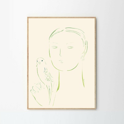 Moikka Plagát Blue Lady by Stine Belden Røed 50x70cm