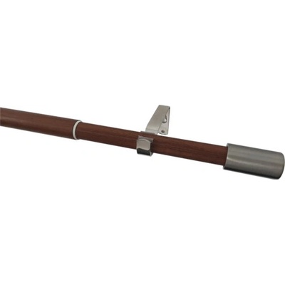neuvedené Teleskopická garniža sada Ida drevená Ø 19 mm 120-210 cm orech/strieborná