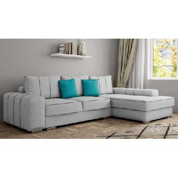 Холна гарнитура Нортън светлосив с тюркоаз