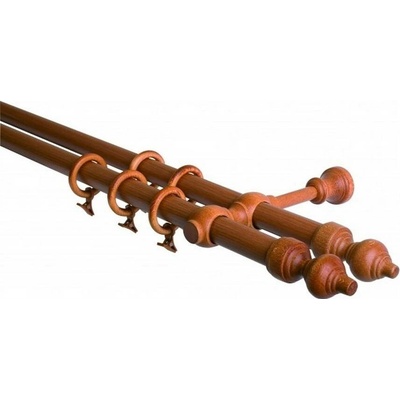 GARNÝŽE-HEBR Garnýž dřevěná třešeň dvojitá 400 cm