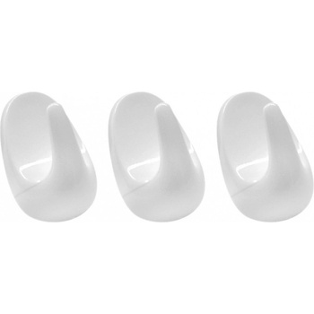 Image 1 of Fackelmann Комплект 3 бр закачалки стикер Fackelmann 20601 Tecno, 4.2 см, Бял (20601)