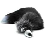 Alive Black and White Fox Tail Anal Pleasure L