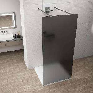 POLYSAN Esca - Душ стена Walk-In 110x210 см, Antidrop, опушено матирано стъкло/gun metal ES1411-12 (ES1411-12)