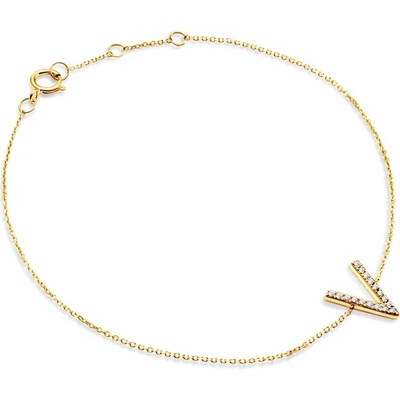 SAVICKI Гривна Letter V: злато. диаманти