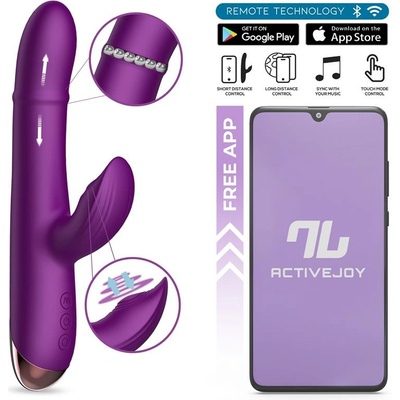 INTOYOU App Series Sendel Up&Down Beads Ring & Pulsation App Vibrator Purple