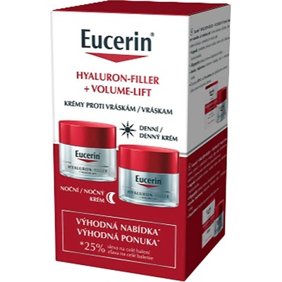 Eucerin Hyaluron-Filler + Volume-Lift denní + noční krém 2 x 50 ml dárková sada