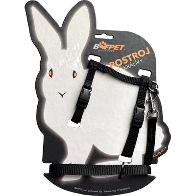 Bafpet Set KRÁLÍK kšír + vodítko Černá 24-37cm 20411J