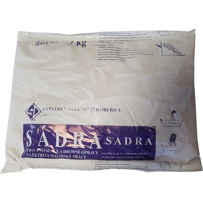 Sadra štukatérska 1kg (šedá)
