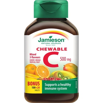 Jamieson Vitamín C 500 mg citrusové ovoce 120 žvýkacích tablet