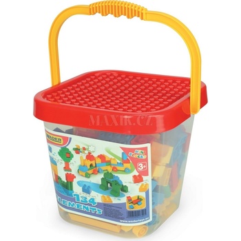Wader 41340 Mini Blocks Velký kbelík s kostkami