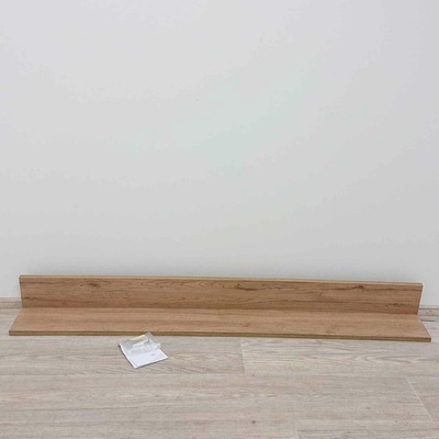Kalune Design Nástěnná police v dekoru dřeva 136 cm Rani, Hnědá, 136 x 15 x 15 cm