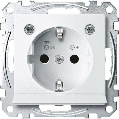 Merten zásuvka System M polárna biela MEG2304-0419
