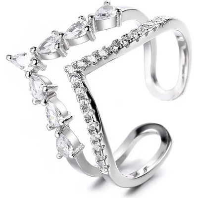 Majya Stříbrný nastavitelný prsten KAREN 10202