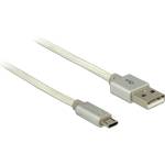 Delock USB-A 2.0 - USB-B 2.0 micro M/M кабел за данни 1m бял 83916 (83916)