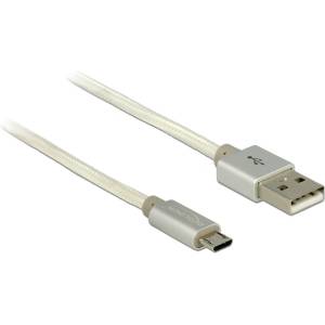 Delock USB-A 2.0 - USB-B 2.0 micro M/M кабел за данни 1m бял 83916 (83916)