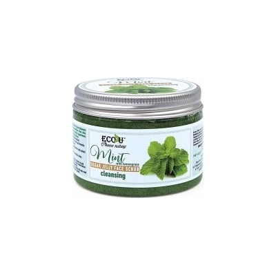 Eco U čistící pleťový peeling s cukrovým želé a Mátou 140 g