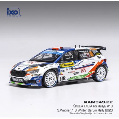 IXO Škoda Fabia Rally2 Barum Rally 2023 10 Wagner Winter 1:43