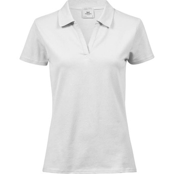 TEE JAYS tj1409 / Дамска поло тениска с v-образно деколте - бяла m (18140900102)