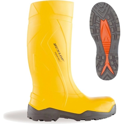 DUNLOP PUROFORT+ S5 čižmy žlté