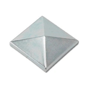 Ocelová čtvercová krytka na sloupek 100x100mm - Zinek