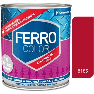 Chemolak Ferro Color U 2066 8185 červená pololesk 0,75L