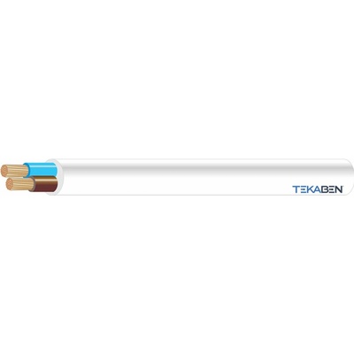 Tekaben H03VV-F 2x0, 75 mm² bílý 5 m