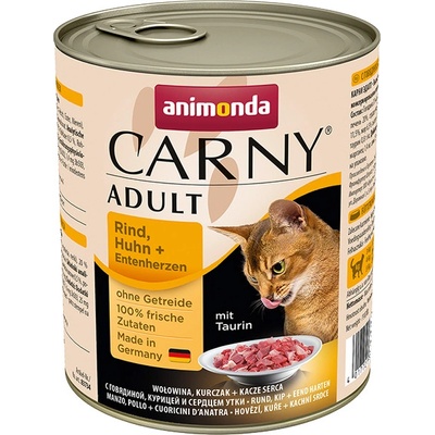 Animonda CARNY cat Adult hovädzie kura a kačacie srdiečka 800 g