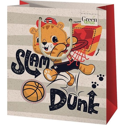 Cardex Екологична подаръчна торбичка от трева, мече, М, 20х23см